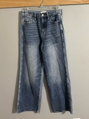 PacSun Baggy Wide-Leg High-Rise Two Tone Jeans. 25” Waist